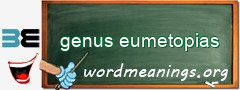WordMeaning blackboard for genus eumetopias